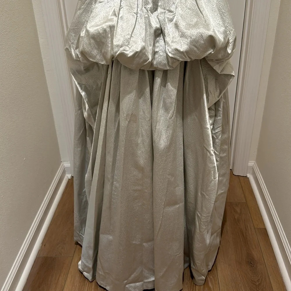 Gunne Sax x Jessica McClintock satin corset ball gown bustle back size 3/4 - Picture 9 of 15